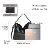 Gladdon Hobo Bags for Women,Large Capacity Handbags Bags Ladies Tote Bags Leather Crossbody Shoulder Bags with Small Purse Set 2PCS